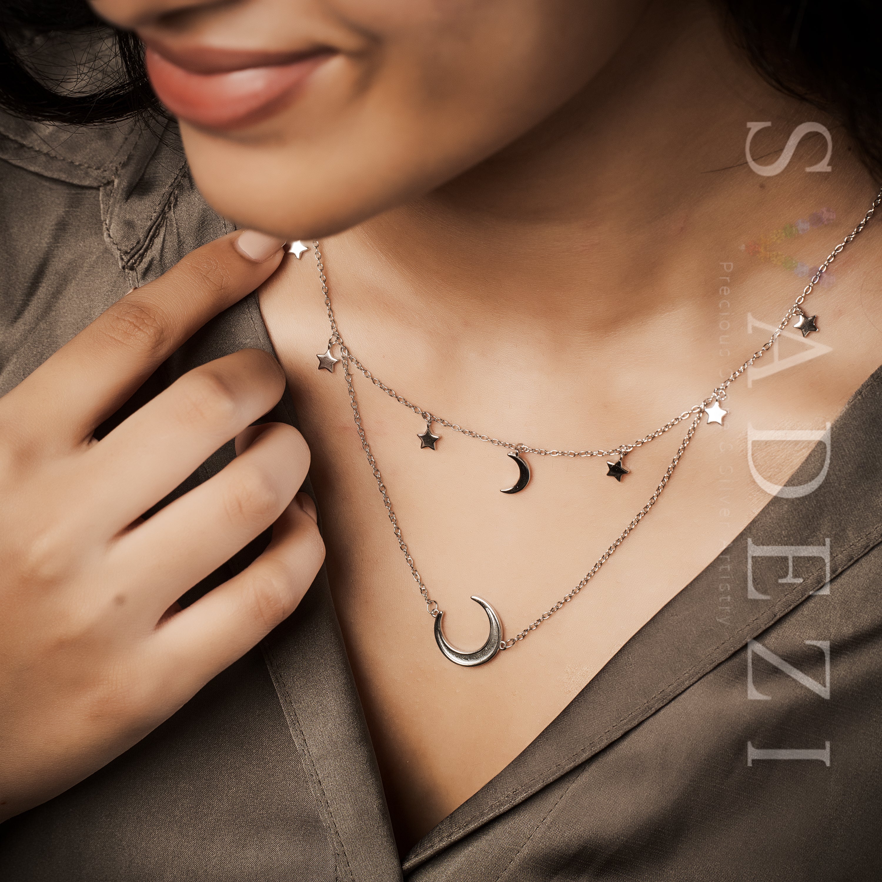 Imported Designer Silver Necklaces