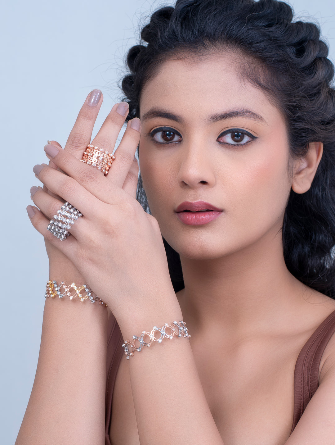 Stunning Dual-Tone Ring Bracelet | Versatile Convertible Jewelry