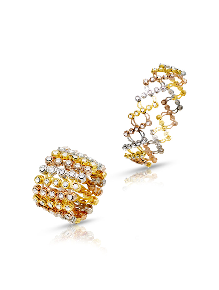 Stunning Dual-Tone Ring Bracelet | Versatile Convertible Jewelry