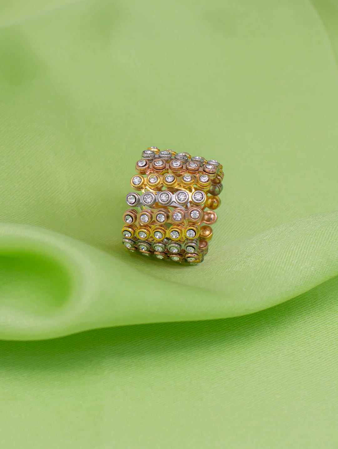 Stunning Dual-Tone Ring Bracelet | Versatile Convertible Jewelry