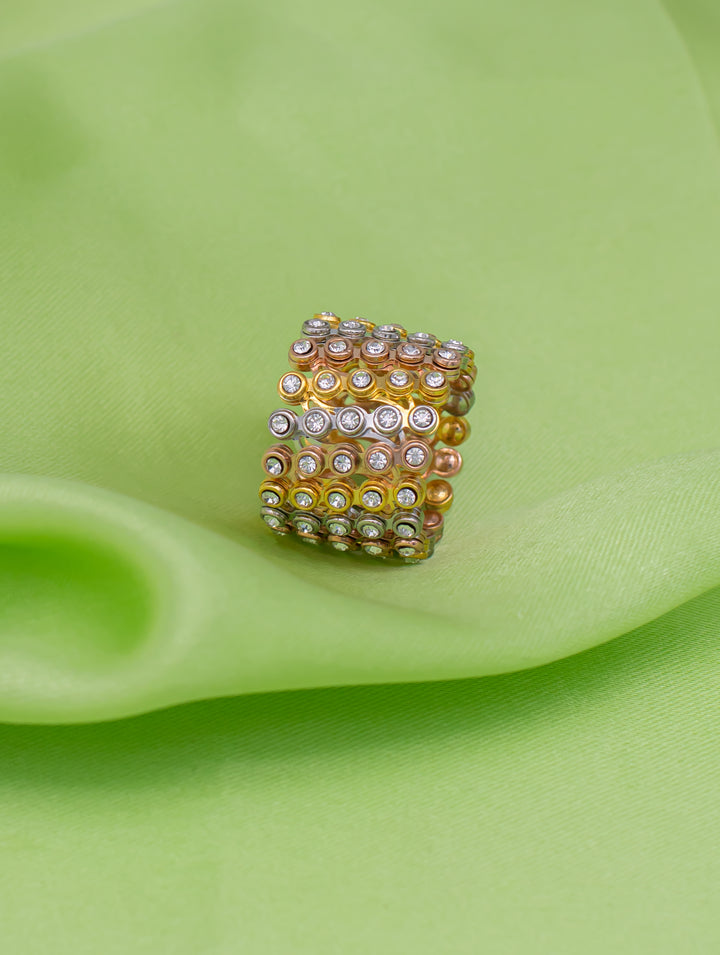 Stunning Dual-Tone Ring Bracelet | Versatile Convertible Jewelry