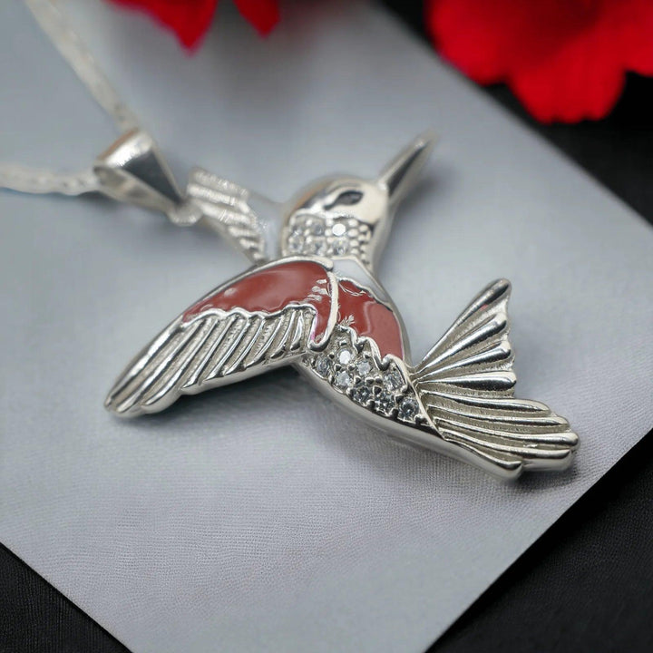 Imported Designer BIRD Pendant with Block Chain in 925 Silver by SVADEZI